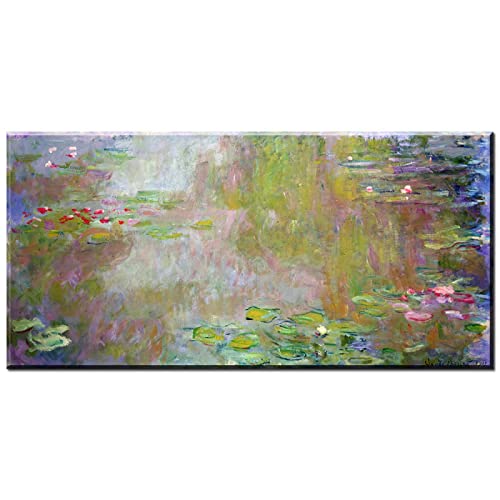 Impression sur toile Claude Monet nénuphars 50x100 cm pour salon