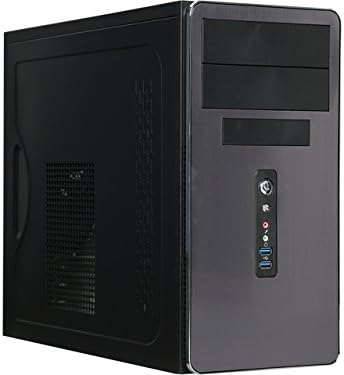ROSEWILL Micro ATX Mini Tower Computer Case with PSU, steel computer case + 400w power supply, Front I/O: 2x USB 3.0 and Audio In/Out and 90mm rear case fan (R521-M)