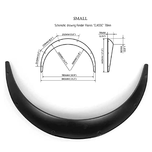 Trintion 4PCS Car Fender 3.5/2.8Inch Plastic Wheel Arch Protector Wheel Trims Eyebrow Universal Tire Protector for Car Jeep Off-road SUV Protection Decoration Parts - Image 3