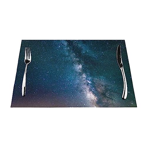 Sets de table en PVC imprimé route de nuit lavables et résistants