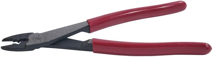 Klein Tools 1005 Cutting / Crimping Tool for 10-22 AWG Terminals and Connectors, Terminal Crimper for Insulated and Non-Insulated Terminals , Red - Crimpers - 