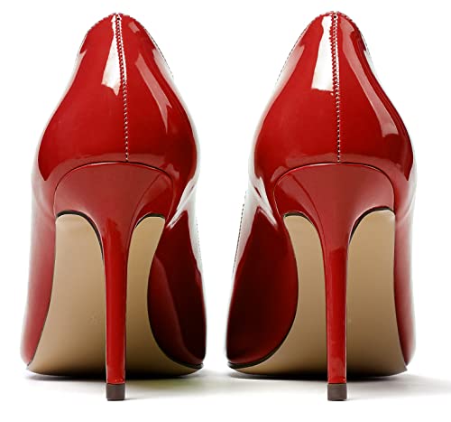 Zamikoo Women's Peep Toe Pumps 3.5" High Heel Slip On Classic Fashion Summer Dress Shoes for Wedding Party Event US Size 5 - Size 134