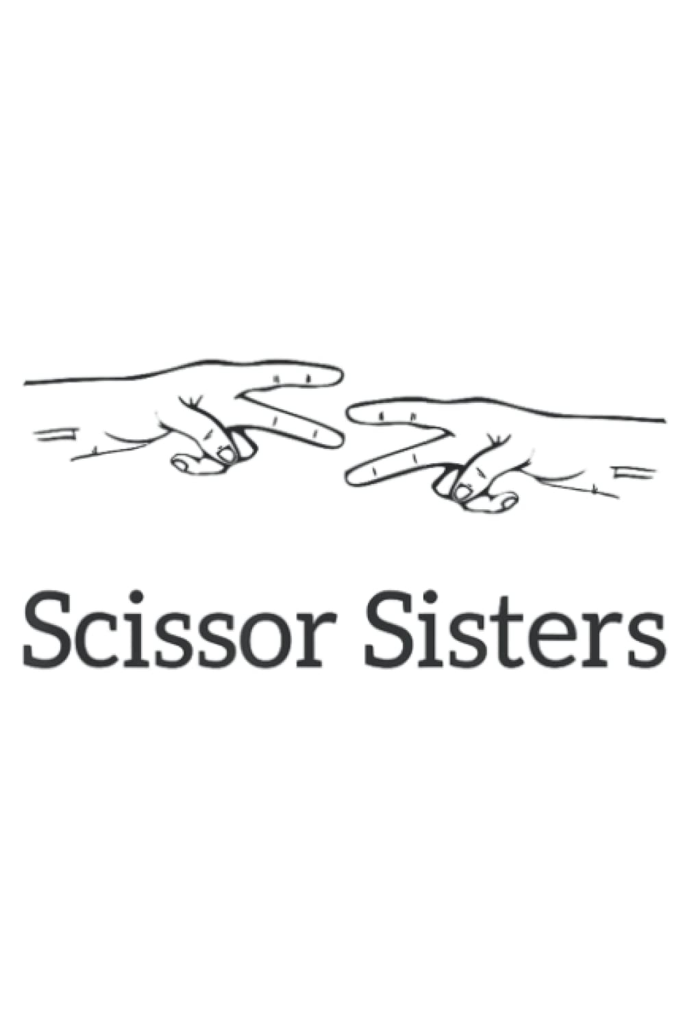 Scissor Sisters Rock Paper Scissors: Plain Lined Journal Notebook, 120 Pages, Medium 6 x 9 Inches, Printed Cover