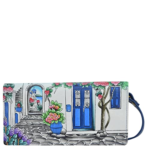 Anna by Anuschka Women's Original Leather Hand-Painted Wallet on a String