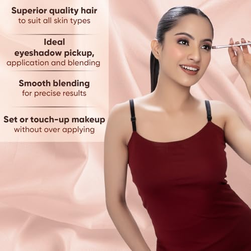 Image of Vega Eye Makeup Brush Set with Eye Shadow Brush, Eye Liner Brush & Mascara Brush | Professional Eye Makeup Brushes for Blending, Defining & Precise Application (MBN-02, MBN-08 & MBN-10)