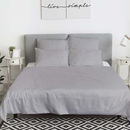 Image of 1000 Thread Count Egyptian Cotton Sheets California King Size, 4 Piece Cal King Set Bedding, 16 inch Deep Pocket Sheet Set, Ultra Soft Size Sheets Set, Long Staple Bedding Sheets - Silver Grey
