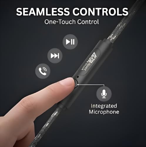 Image of GearZTuch Blast-C TypeC Wired Earphone with Powerful HD Mic for Clear Sound, Deep Bass Sound, HD Calling, in-Line Volume Control & Noise Cancellation Compatible with only TypeC Jacks in Mobiles- Black