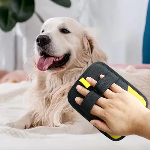 Guantes para el cuidado del pelaje reutilizables con cepillo masajeador integrado 2