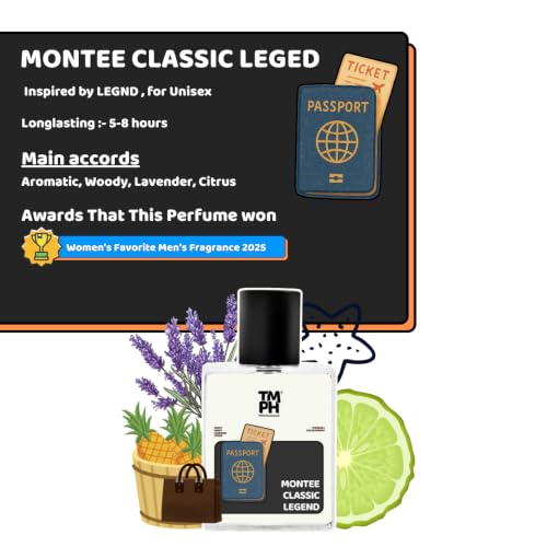Image of TMPerfumehouse Montee Classic Legend EDP for Men | Aromatic, Fruity & Long Lasting Perfume Spray | Fruity, Sweet & Lavender Fragrance | Luxury Gift for Him | TMPH | 50ml