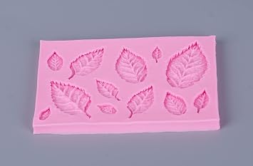 3D Small Leaf Molds Silicone for Sugar Paste, Chocolate, Fondant, Butter, Resin, Polymer Clay, Wax, Soap, Crafting Projects and Cake Decoration Decorating, 3Pcs