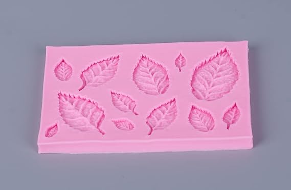 3D Small Leaf Molds Silicone for Sugar Paste, Chocolate, Fondant, Butter, Resin, Polymer Clay, Wax, Soap, Crafting Projects and Cake Decoration Decorating, 3Pcs