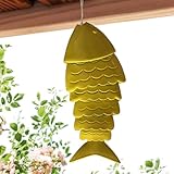 Opilroyn Carillon à vent Koi   Carillon à vent Koi   Carillon de jardin en métal créatif pour la maison | Carillons vintage de décoration de poissons en métal