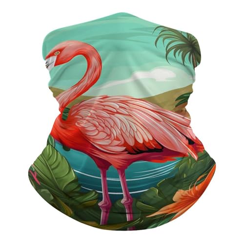 Cuello para Mujeres y Hombres VFMNT Bandana Tropical Flamenco Pasamontañas Mascarilla Elástica Pañuelo Facial Cortaviento Para Ciclismo Deportes Aire Libre