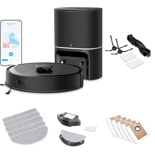 Image of Tapo LiDAR Smart Navigation Robot Vacuum and Mop with Self-Emptying Dock, 5300Pa Max, RV30 Max Plus + Brush & Filter KIT + Dust Bag x5 + 2-in-1 Dustbin & Water Tank + Washable Mop Cloth x5