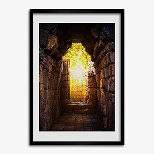 Cadre photo affiche 50x70 grand format bois MDF pour salon et chambre