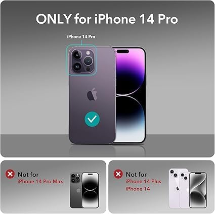 Image of DIZORO iPhone 14 Pro Case,Compatible with MagSafe, Non Yellow Military-Grade Drop Protection & Hard PC Back Cover Slim Transparent Anti-Scratch Shockproof Phone Case - White