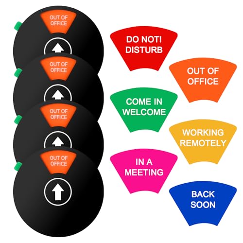 Panneau de porte Come in Welcome avec 6 statuts interchangeables noirs