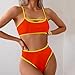 Swimsuit Sets for Ladies Open Back Color Block Graphic Bodycon Match Dressy Going Out Triangle 2 Piece Plain Swimsuit Sets Womens 2026 Clothing Fashion XL