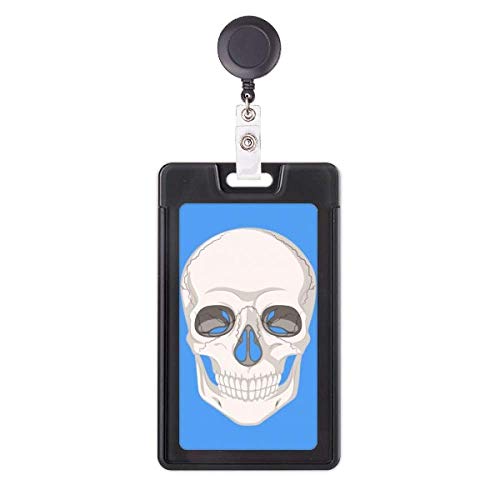 Porte-badge extensible crâne et os pour ne plus perdre sa carte d'accès médical