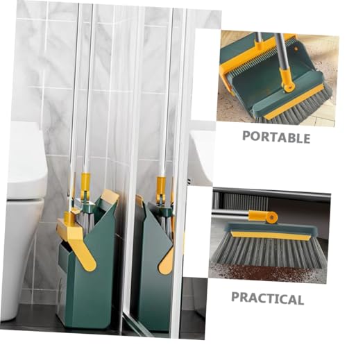 WEKAMOS Klappbarer Besen mit Langstiel und Kehrschaufel Set Haushalts reinigungsset mit Ergonomischem Griff Leicht Platzsparend für Innen Außenbereich für Haushalt Garage und Werkstatt – Bild 8