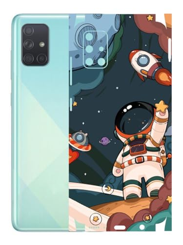 Image of AtOdds - Mobile Back Skin Sticker Wrap Compatible with Samsung Galaxy A51 (Coverage - Back+Camera+Sides) (Space)