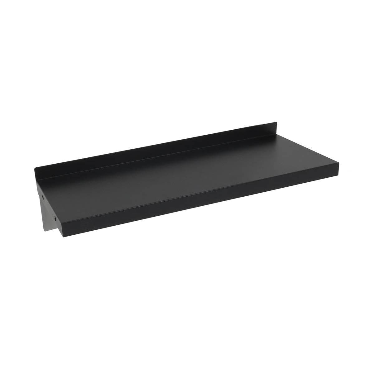 Edelstahl Wandregal schwarz 80 cm – Wandboard 800×300 mm, pulverbeschichtet, kratzfest, inkl. 2 Halterungen & Montageset – Wandboard Küche Werkstatt Gastronomie