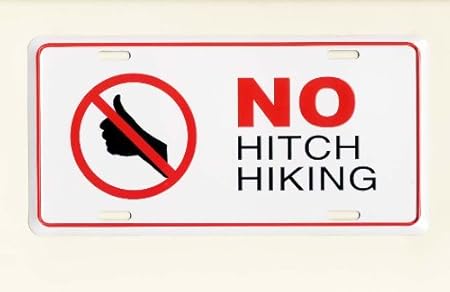 Amazon Co Jp ヒッチハイク禁止 No Hitch Hiking ライセンスプレート 完全売り切り品 ホーム キッチン