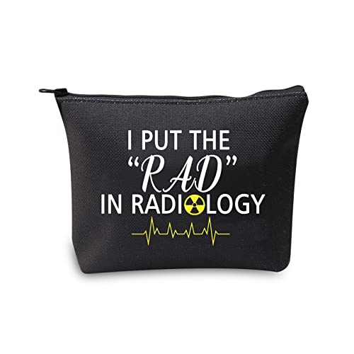 NEPWNO Radiology Technologist Cosmetic Bag X-ray Tech Gift Radiology Tech Zipper Pouch I Put The Rad In Radiology (Radiology Technologist makeup bag)