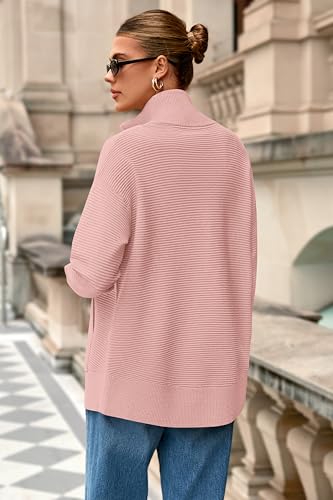 Image of PRETTYGARDEN Womens Long Sleeve Zip Up Ribbed Cardigan Sweaters