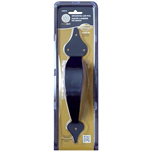 Nuvo Iron Ghw10 10" Ornamental Gate Pull Handle, Black #TOP1