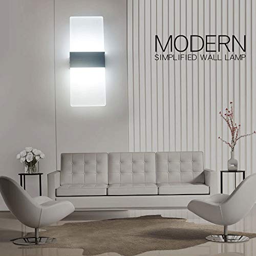 Lámpara de pared LED de 12W pack de 2 focos modernos para pasillos 6
