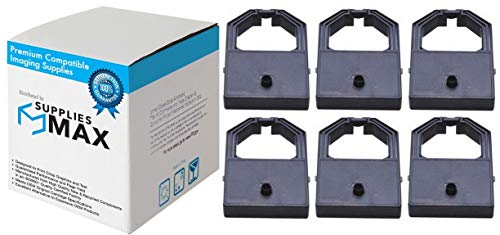 SuppliesMAX Compatible Replacement for Panasonic KX-P1150/KX-P1170/KX-P1180KX-P1191/KX-P1695/KX-P2150 Black Printer Ribbons (6/PK) (KX-P115)