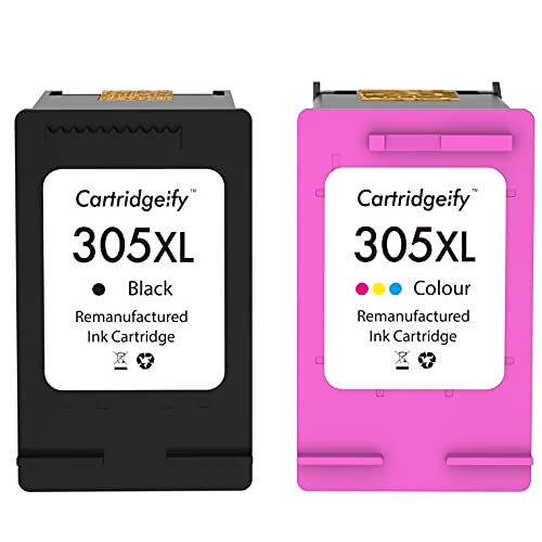 Consumibles Hp Cartridgeify 305 XL Cartucho Tinta Compatible con HP 305 305XL (Negro, Color), para DeskJet 2710 2720 2721 2722 2723 2724...