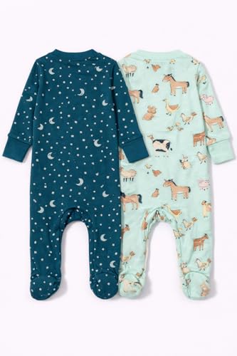 Image of TuddyBuddy 100% Cotton Multi Color Zipper Romper Sleepsuit /Romper /Jumpsuit for Baby Boy & Baby Girl