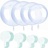 Clear Bobo Balloons 40 pieces, 4 Sizes Transparent Bubble Balloon,Different Sizes for Wedding Birthday Christmas Indoor Outdoor Party Decoration (12/18/24/36 inches)