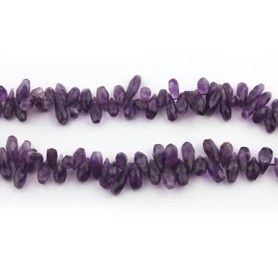 Amethyst Faceted Briolettes de qualité supérieure LKBEADS pierres taillées en forme de goutte