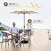 Abba Patio 7.5FT Lyon Outdoor Patio Umbrella Outdoor Table Umbrella with Push Button Tilt and Crank Market Umbrella 6 Sturdy Ribs UV Protection Waterproof for Garden Deck Backyard Pool Beige #2
