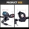 Chokayaky Universal Ebike Throttle with Display 12V-96V Electric Scooter Ignition Lock Key Switch 5 Wires Scooter Key Ignition e-Bike Thumb Throttle and Display Electric Scooter Throttle Replacement #2