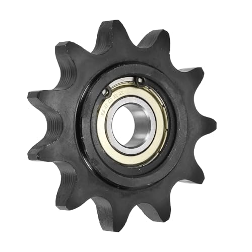 Pignon tendeur de chaîne en acier 1045 oxyde noir anti-usure uxcell