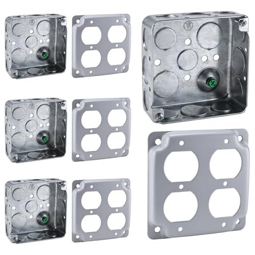 Boîte électrique de 4 po x 4 po avec couvercle pour sécuriser les câbles électriques muraux