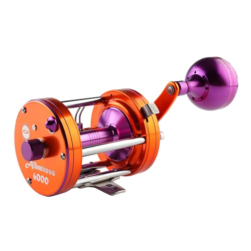 ANCIENT MARINER Albatross 6000 Catfish Reels, Conventional Round Baitcasting Reel,Orange