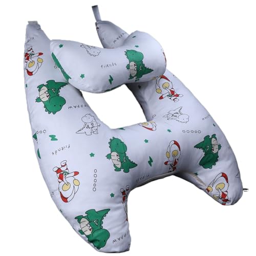 NLKDQN 子供の車のヘッドレストの枕車の肩枕の後部首枕快適な睡眠プロダクト多機能の枕のふわふわのクッシ ョン子供大人年配者の一般目的洗濯できるカバーを取付けること容易な (55x66cm,1個) (ネックピロー付き13)