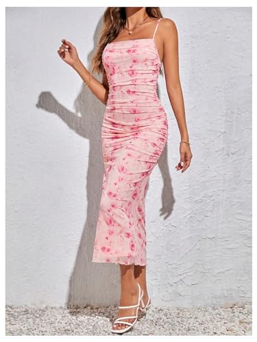 Image of GORGLITTER Women's Floral Spring Summer Wedding Guest Dress Bridal Shower Cocktail Tea Party Beach Midi Sun Dress 2026