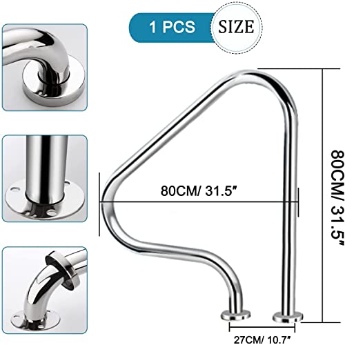 Barandilla para piscina de acero inoxidable curva miniatura 2