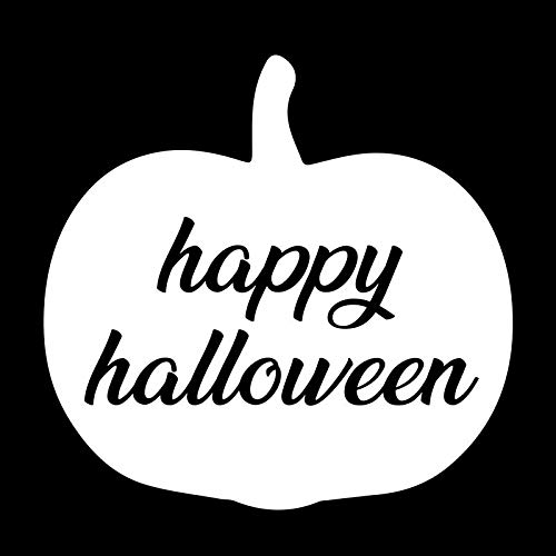 Sticker citrouille Happy Halloween NOK blanc pour personnaliser votre ordinateur