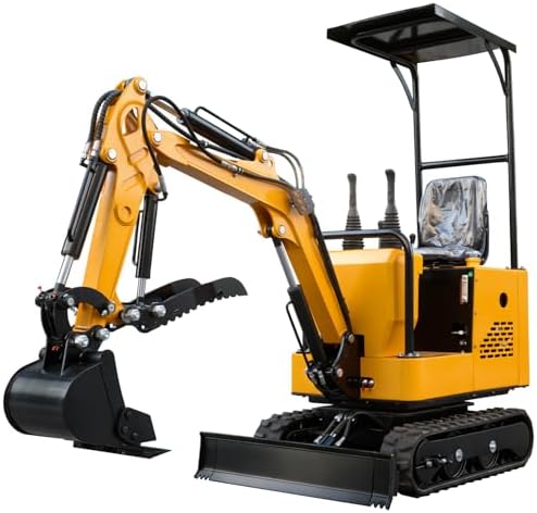 MMS 1 Ton Mini Excavator with 13.5HP Gasoline Engine, Bucket, Can...