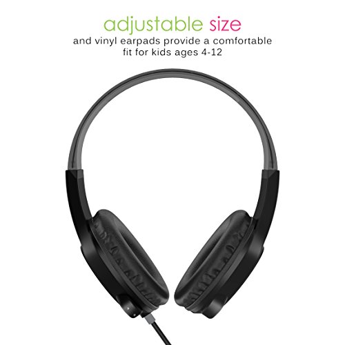Image of MEE audio Bulk Muti Pack of 3 KidJamz 3 Child Safe Headphones for Kids with Volume-Limiting Technology (Mixed Colors 3 Pack - Black, Blue & Pink)