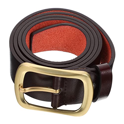 FRCOLOR 1piece Antique Belt Men's Brown Dress Belt Casual Jeans Men's Pants Gentlemanly Fit