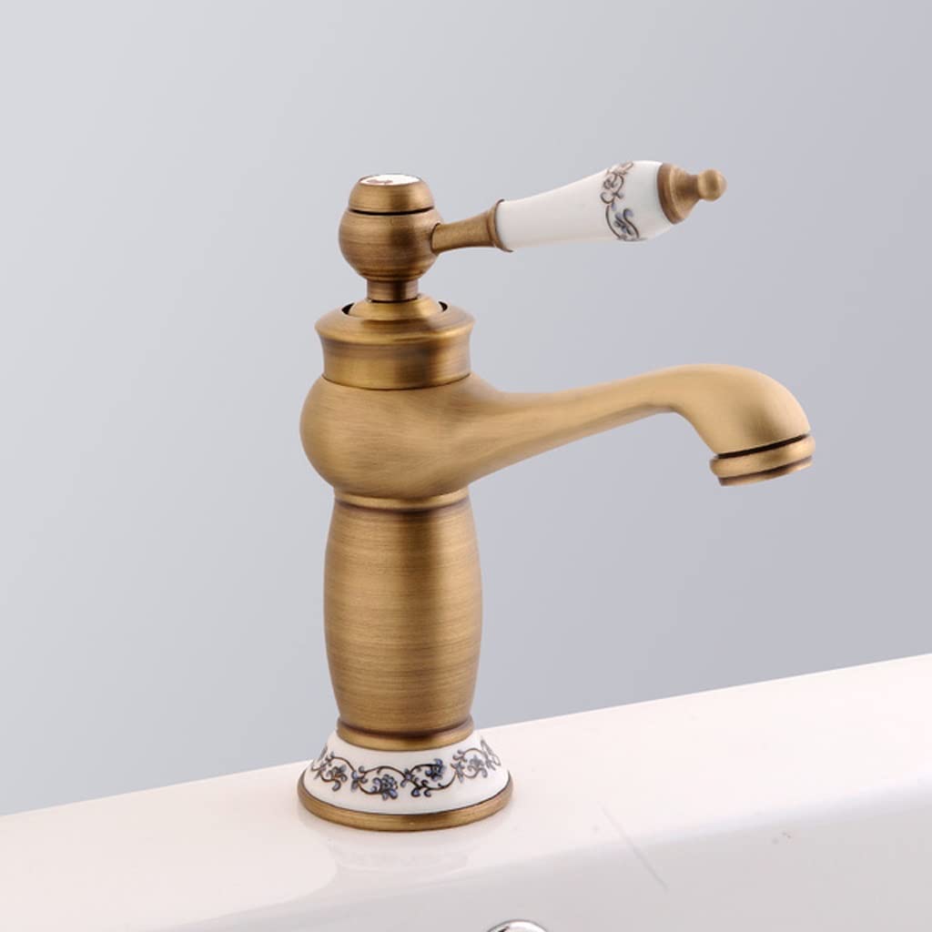Robinet mélangeur de bassin anti-fuite en laiton pour lavabo de salle de bain