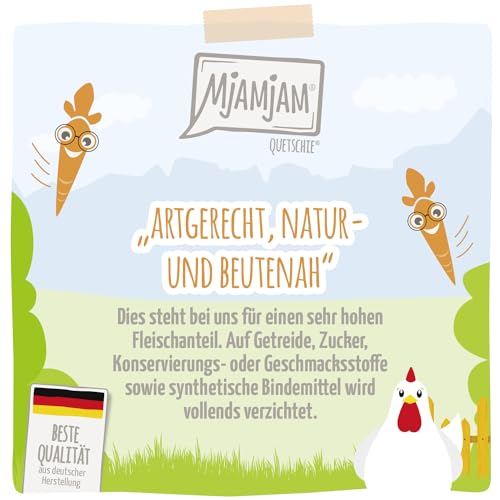 MjAMjAM - Quetschie - Chicks & Friends köstliches Huhn an feinen Möhrchen 12 x 125g